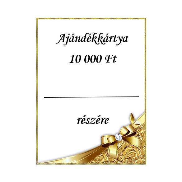 Ajándékkártya, arany, 10 000